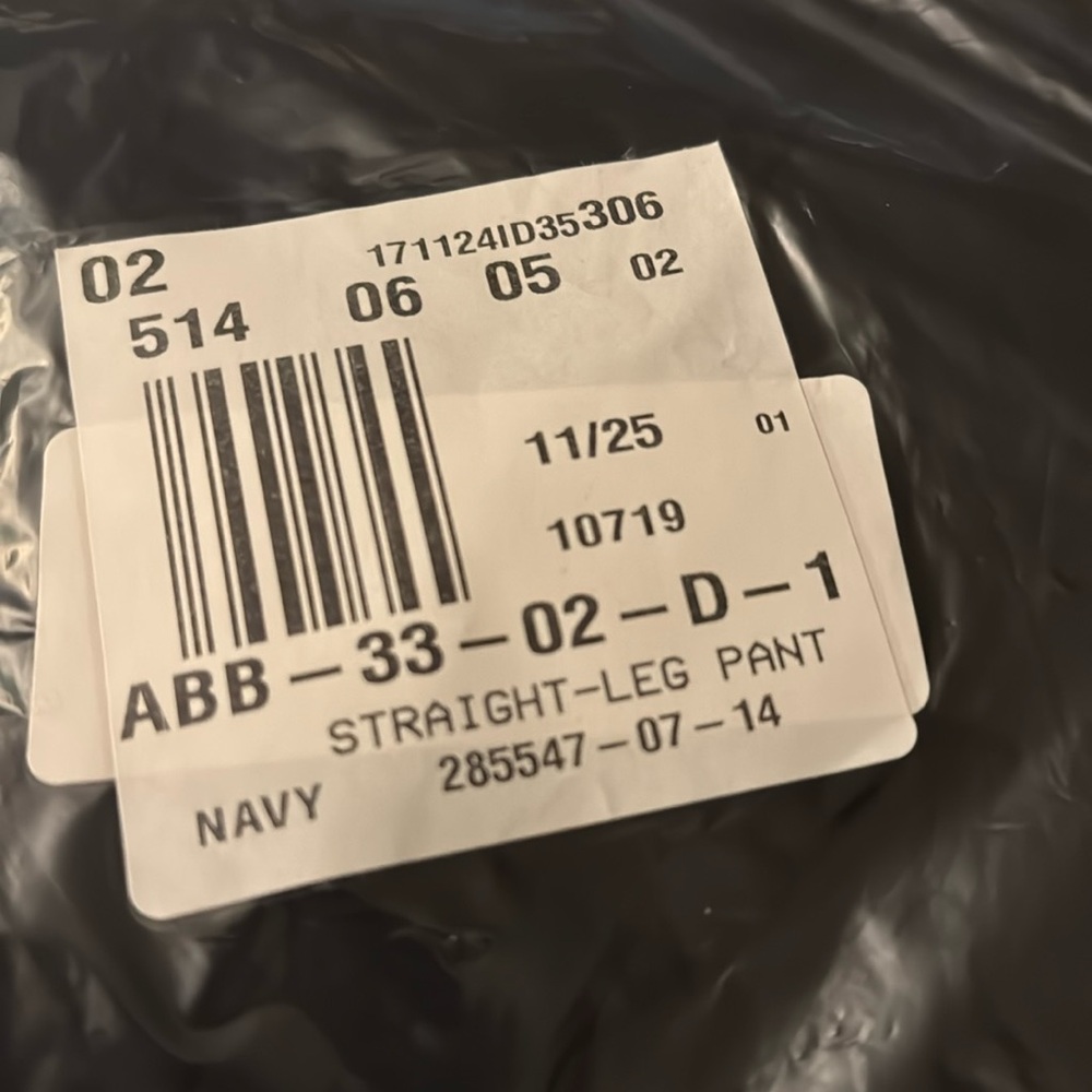 Navy straight leg pant